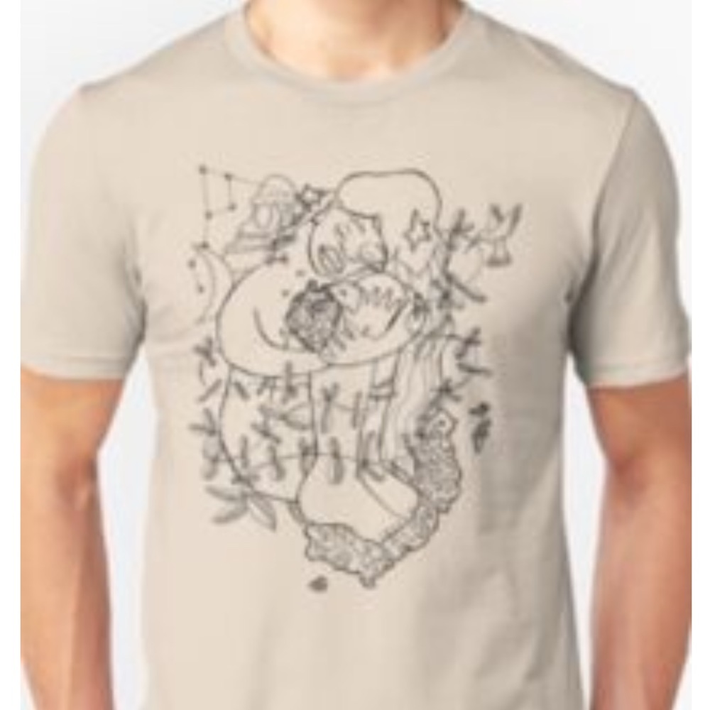 Ethnic African Boriken Boriqua Taino Heart Tee S